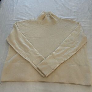 Everlane cashmere square turtleneck sweater XS cream